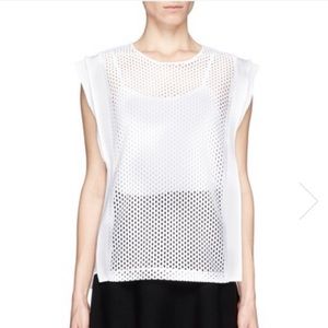 SANDRO Sheer side Mesh top blouse